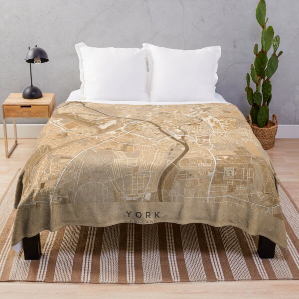 Item preview, Map of York (England) in sepia vintage style designed and sold by blursbyai.