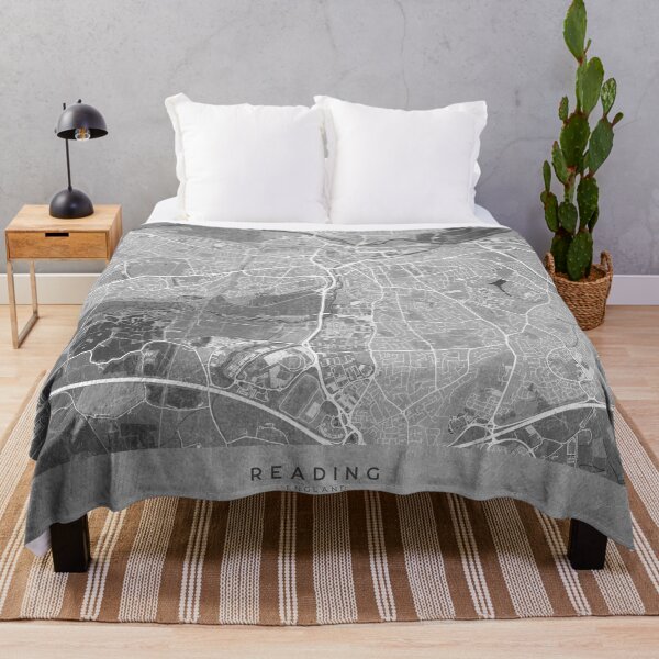 Item preview, Map of Reading (England) in gray vintage style designed and sold by blursbyai.