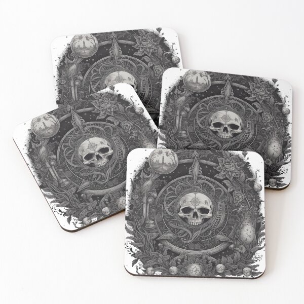 Item preview, abstract skull on gotihic background designed and sold by Bohabaz.