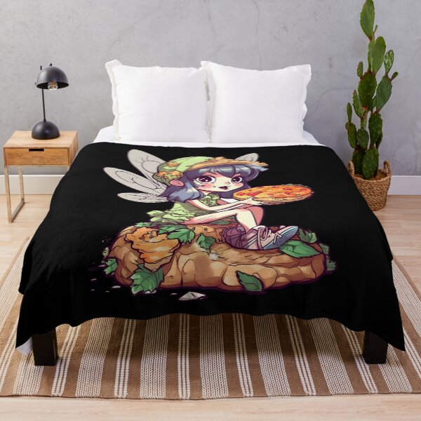Item preview, Cute Fairy & Pizza Funny Food Retro Japonese Anime designed and sold by SecretDicer.