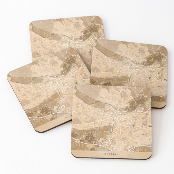 Item preview, Map of Reading (England) in sepia vintage style designed and sold by blursbyai.