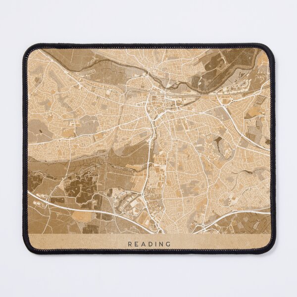 Item preview, Map of Reading (England) in sepia vintage style designed and sold by blursbyai.