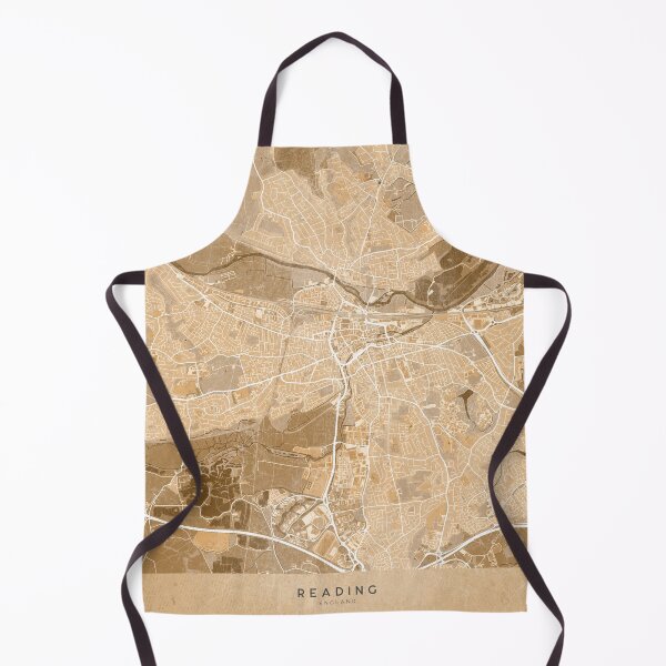 Item preview, Map of Reading (England) in sepia vintage style designed and sold by blursbyai.