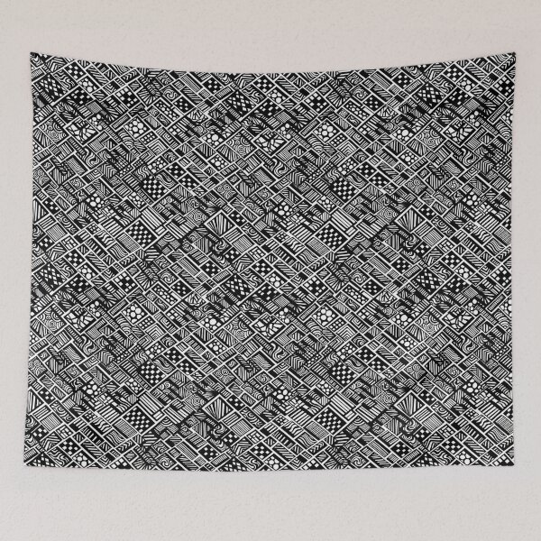 Item preview, Black And White Abstract Geometric designed and sold by Squarebird.