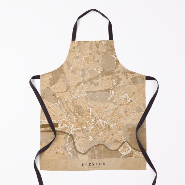 Item preview, Map of Preston (England) in sepia vintage style designed and sold by blursbyai.