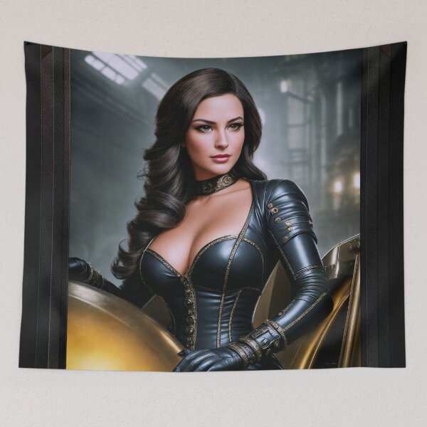 Item preview, Portrait Of Astancinea Famed Prototype Vehicle Tester Alluring AI Concept Art Illustration by Xzendor7 designed and sold by Xzendor7 Digital Art Creations.