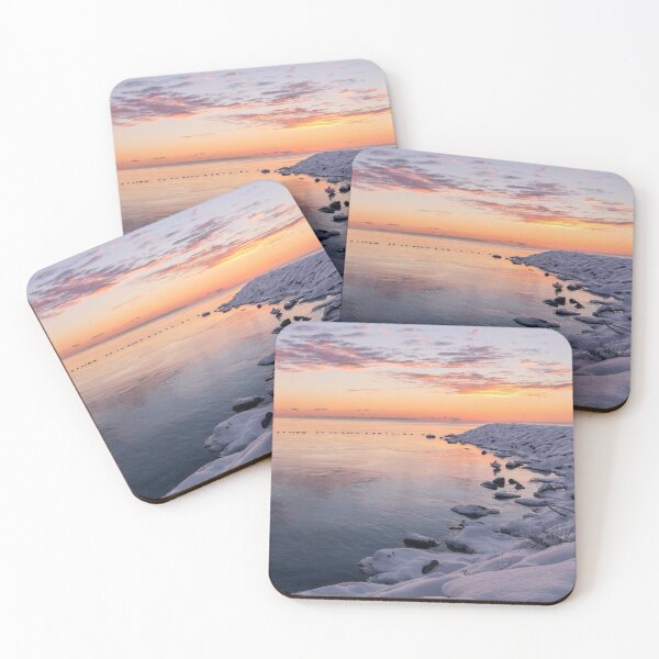 Item preview, A Sunrise Goose Train in Violet and Orange designed and sold by Georgia Mizuleva.