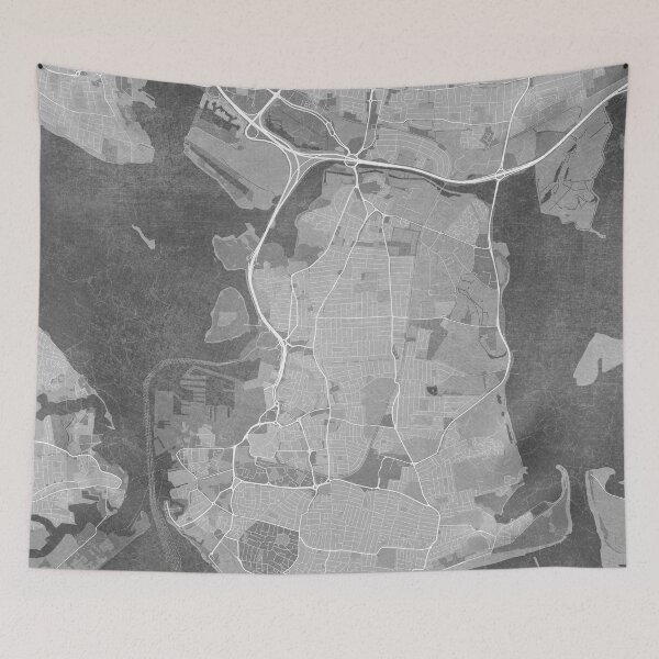 Item preview, Map of Portsmouth (England) in gray vintage style designed and sold by blursbyai.