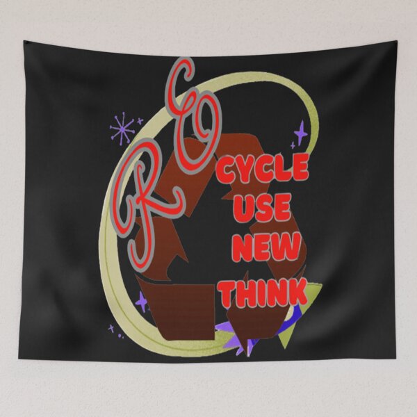 Item preview, Recycle Reuse Renew Rethink Crisis Environmental Activism Earth Day Lettering Design 4, go green safe our planet design inspired by nature designed and sold by Adri Barnard.