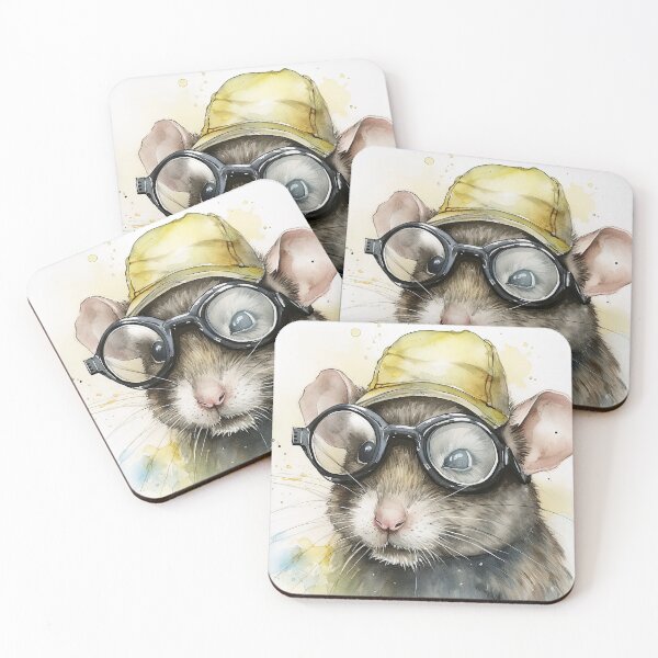 Item preview, Mouse With Glasses designed and sold by prettykaler.