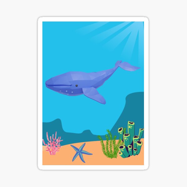 Artikel-Vorschau von Happy Whale Kinderzimmer Low Poly art, designt und verkauft von SinozShop.