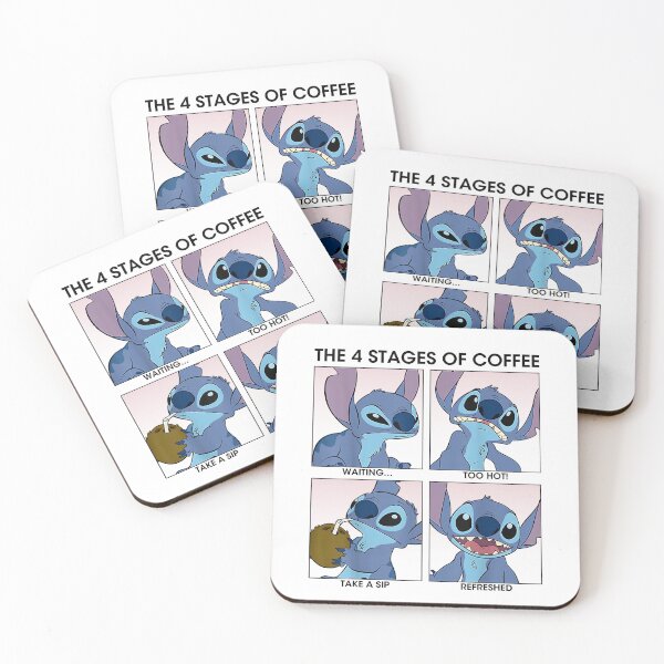 Item preview, Lilo & Stitch 4 Stages Of Coffee designed and sold by JeanHillz.
