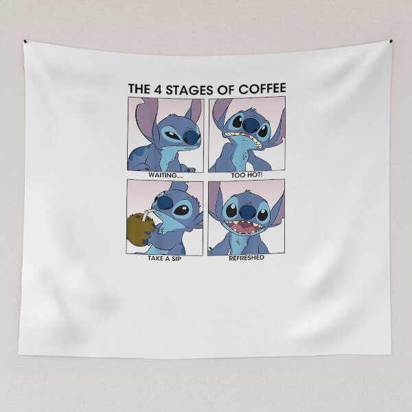 Artikelvorschau, Lilo & Stitch 4 Phasen des Kaffees entworfen und verkauft von JeanHillz.