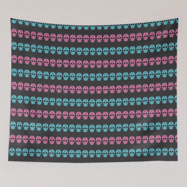 Item preview, Pink and Blue Skull Pattern designed and sold by Aaron2610.