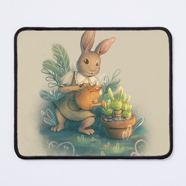 Item preview, Bunny Gardener and Bunny Succulent designed and sold by Mazarineart.