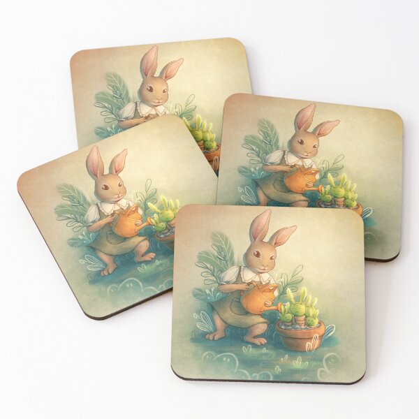 Item preview, Bunny Gardener and Bunny Succulent designed and sold by Mazarineart.