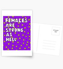 Females Are Strong as Hell Postcards