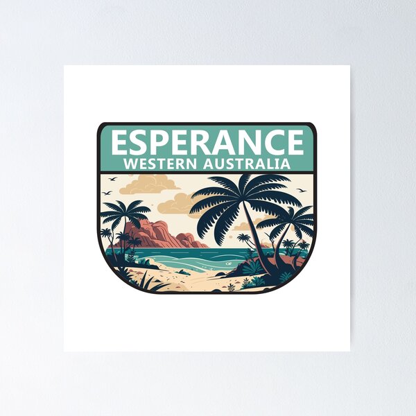 Item preview, Esperance Australia Retro Emblem designed and sold by KrisSidDesigns.