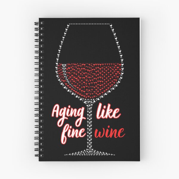Item preview,  Aging like a fine wine, with a glass of wine Created from a lot of wine glasses designed and sold by Drzamag.