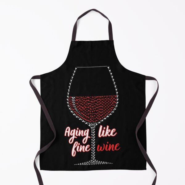 Item preview, Aging like a fine wine, with a glass of wine Created from a lot of wine glasses designed and sold by Drzamag.