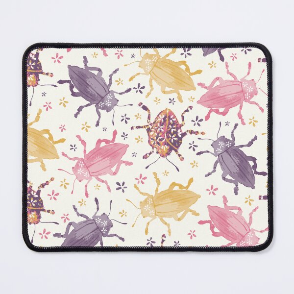 Item preview, Magic meadow watercolor doodle bugs pattern designed and sold by MBCollections.