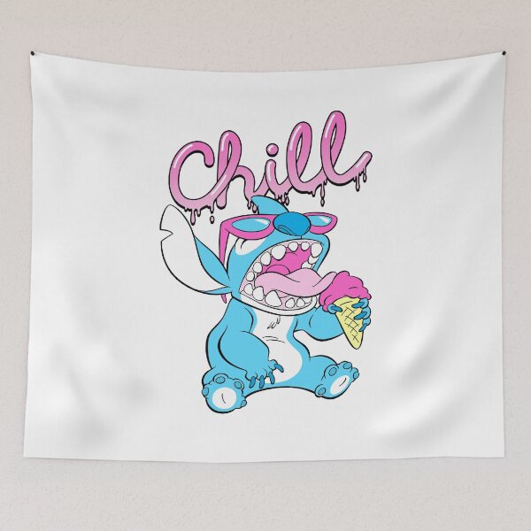 Aperçu de l'œuvre Lilo et Stitch Neon Ice Cream Chill Drip créée et vendue par AmyRivz.