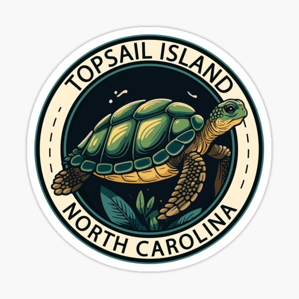 Item preview, Topsail Beach North Carolina Turtle Badge designed and sold by KrisSidDesigns.