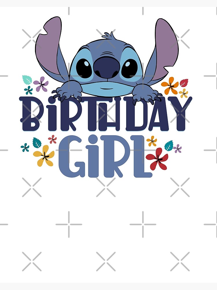 Lilo & Stitch Birthday Girl Sticker for Sale by JeanHillz