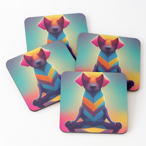 Item preview, Buddy the cute yoga dog meditates on the meaning of life designed and sold by Pixelboys.