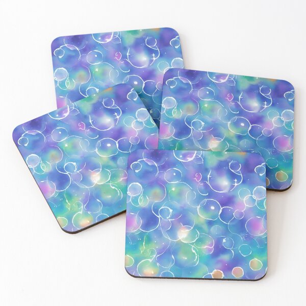Item preview, Aqua Bubbles Seamless Pattern designed and sold by Girly-Universe.