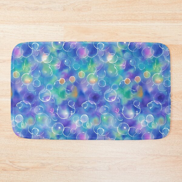 Item preview, Aqua Bubbles Seamless Pattern designed and sold by Girly-Universe.