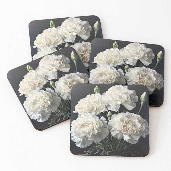 Item preview, White Carnations  designed and sold by Vanover Designs.