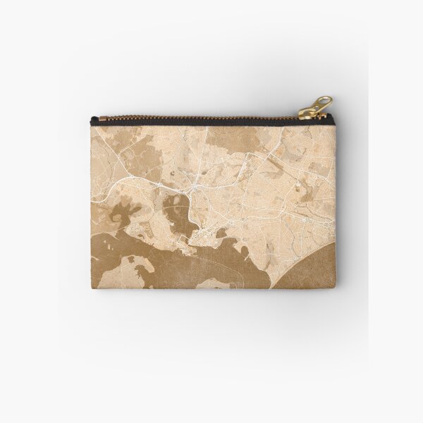 Item preview, Map of Poole (England) in sepia vintage style designed and sold by blursbyai.