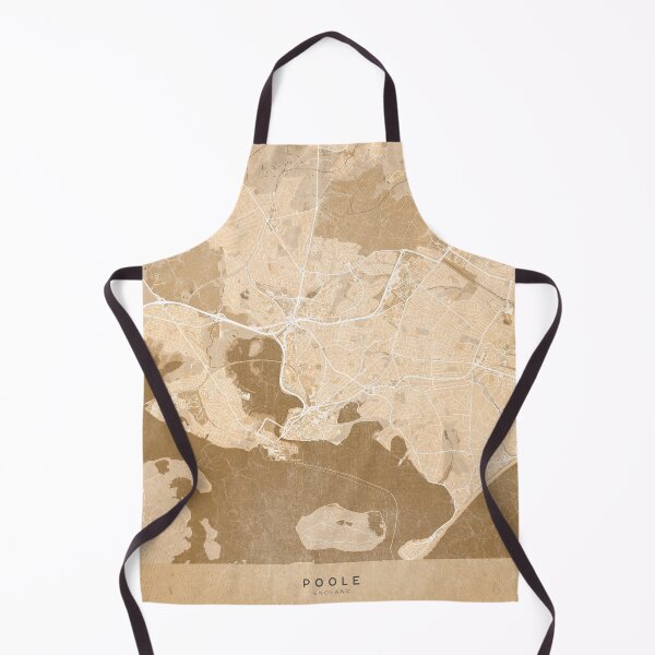 Item preview, Map of Poole (England) in sepia vintage style designed and sold by blursbyai.