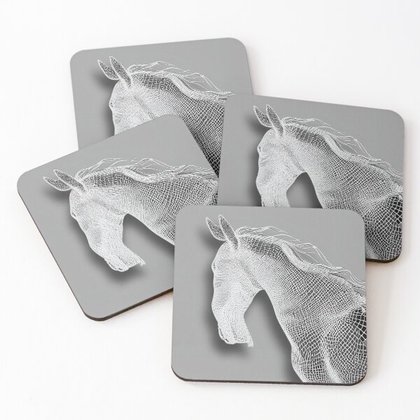 Item preview, Horse gray background and shadow (black and white) designed and sold by Red Siri0 Art.