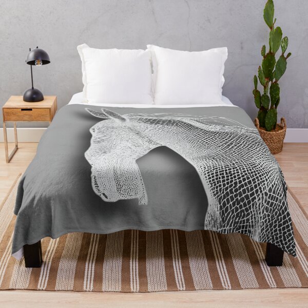 Item preview, Horse gray background and shadow (black and white) designed and sold by Red Siri0 Art.