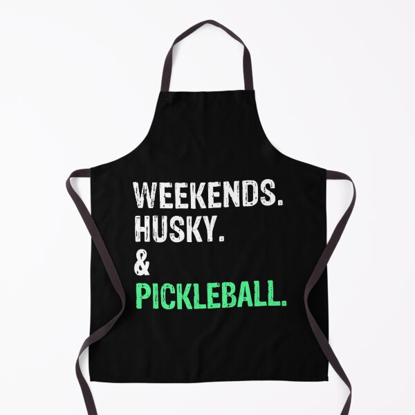 Aperçu de l'œuvre Cadeau drôle de chien de week-end Husky et Pickleball créée et vendue par Guarddogdrive.