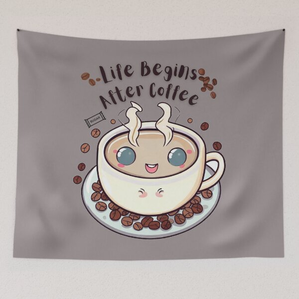 Item preview, Life begins after coffee! designed and sold by chicink.
