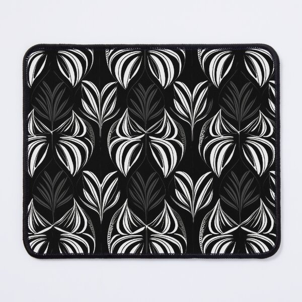 Item preview, Black and white ornate set of vintage floral pattern designed and sold by DAHAS.