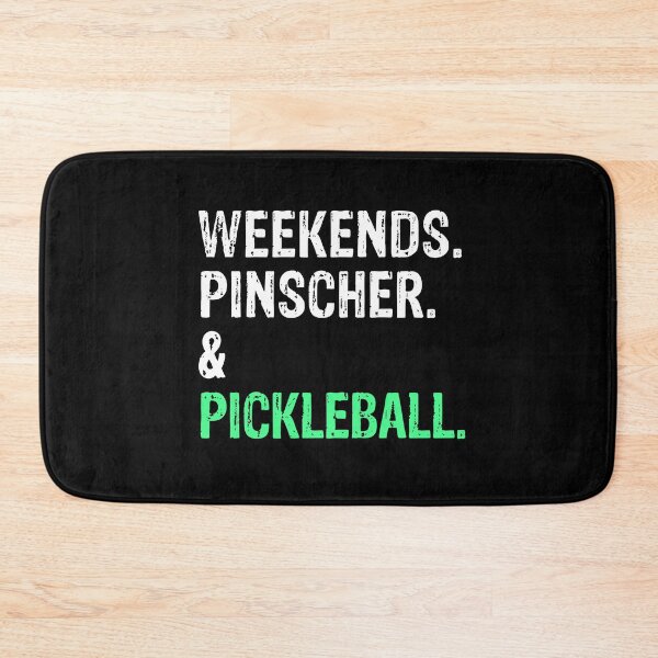 Item preview, Weekends Doberman Pinscher and Pickleball Funny Dog Gift  designed and sold by Guarddogdrive.