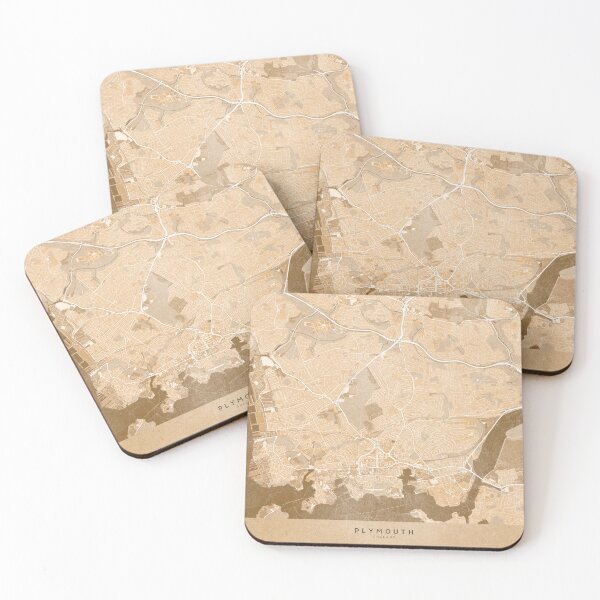 Item preview, Map of Poole (England) in sepia vintage style designed and sold by blursbyai.