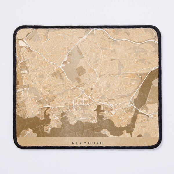 Item preview, Map of Poole (England) in sepia vintage style designed and sold by blursbyai.
