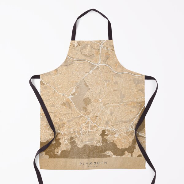 Item preview, Map of Poole (England) in sepia vintage style designed and sold by blursbyai.