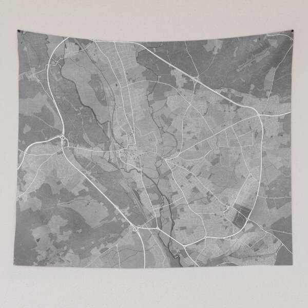 Item preview, Map of Oxford (England) in gray vintage style designed and sold by blursbyai.