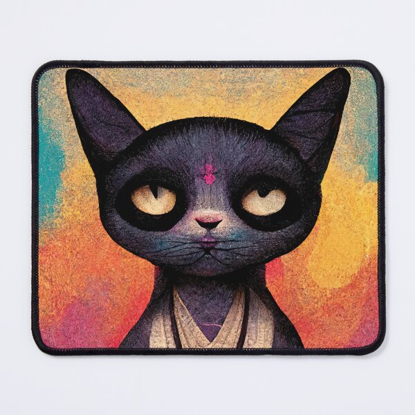 Item preview, Maxila the black yoga cat designed and sold by Pixelboys.