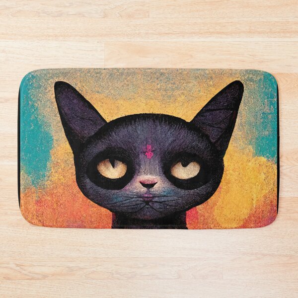 Item preview, Maxila the black yoga cat designed and sold by Pixelboys.