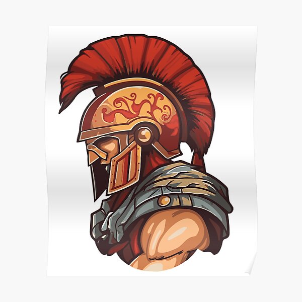  TOYOCC Warrior Poster Spartan Warrior Ancient Greek