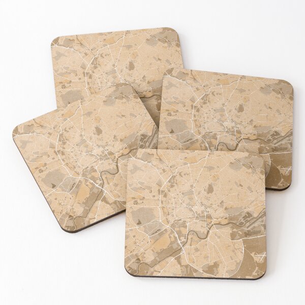 Item preview, Map of Nottingham (England) in sepia vintage style designed and sold by blursbyai.