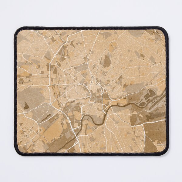 Item preview, Map of Nottingham (England) in sepia vintage style designed and sold by blursbyai.