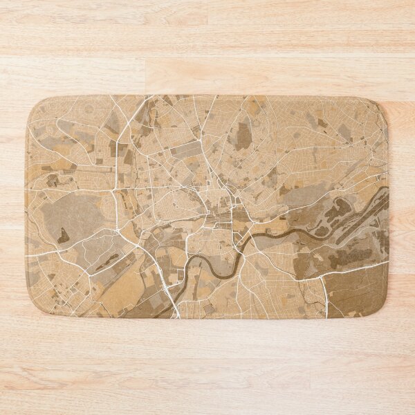 Item preview, Map of Nottingham (England) in sepia vintage style designed and sold by blursbyai.